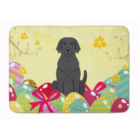 Carolines Treasures Easter Eggs Black Labrador Machine Washable Memory Foam Mat BB6057RUG